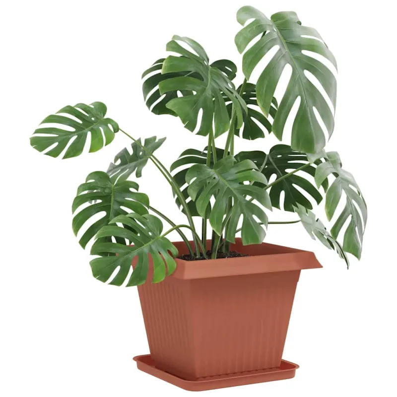 Augalų vazonai 6 pcs Raudona plyta 38 x 38 x 30 cm Plastmasė