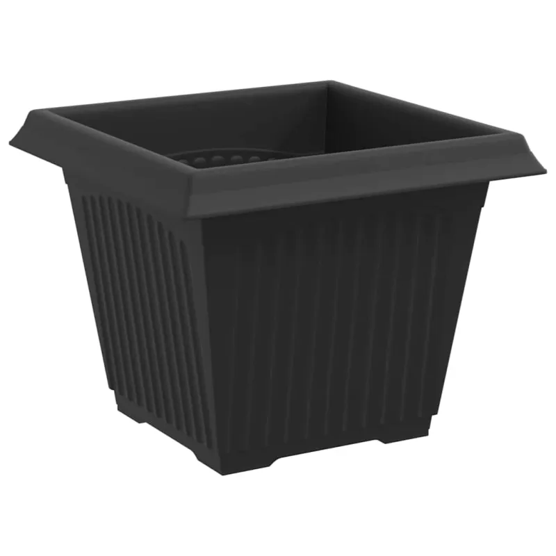 Augalų vazonai 6 pcs Juoda 33 x 33 x 26 cm Plastmasė