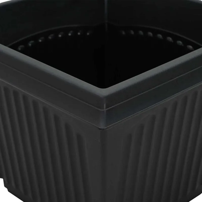 Augalų vazonai 6 pcs Juoda 33 x 33 x 26 cm Plastmasė