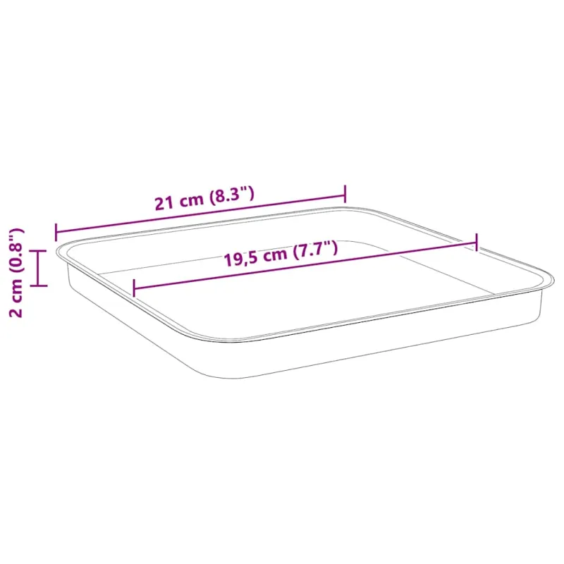 Augalų vazonai 24 pcs Raudona plyta 28,5 x 28,5 x 22 cm