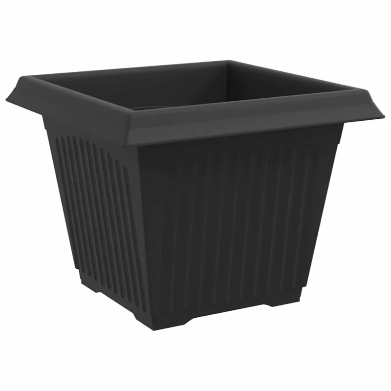 Augalų vazonai 24 pcs Juoda 28,5 x 28,5 x 22 cm Plastmasė