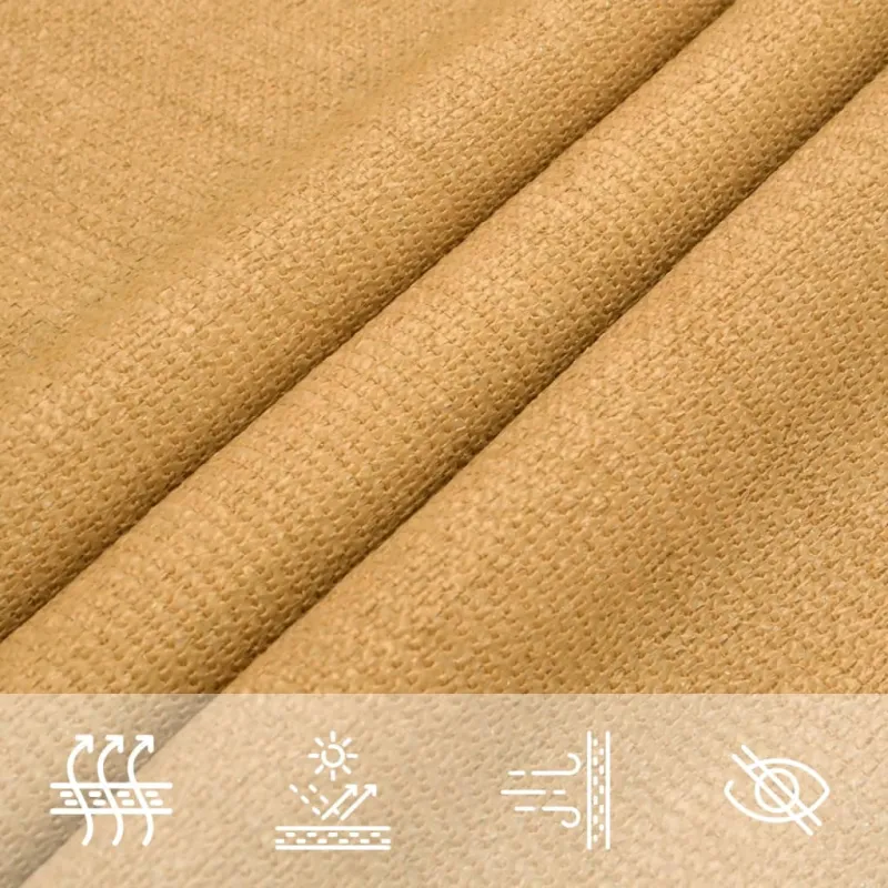 Burė nuo saulės, smėlio, 5x8m, HDPE, 160g/m², stačiakampė