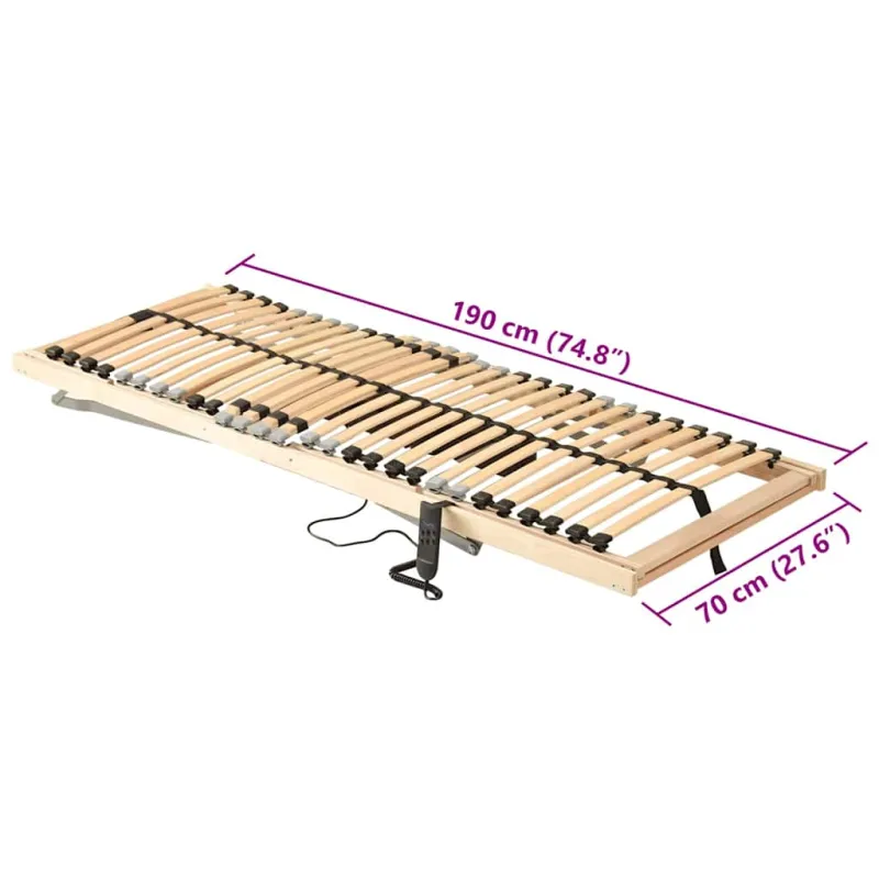 Lamelinis lovos pagrindas Ruda 70 x 190 cm Kietas bukas medis