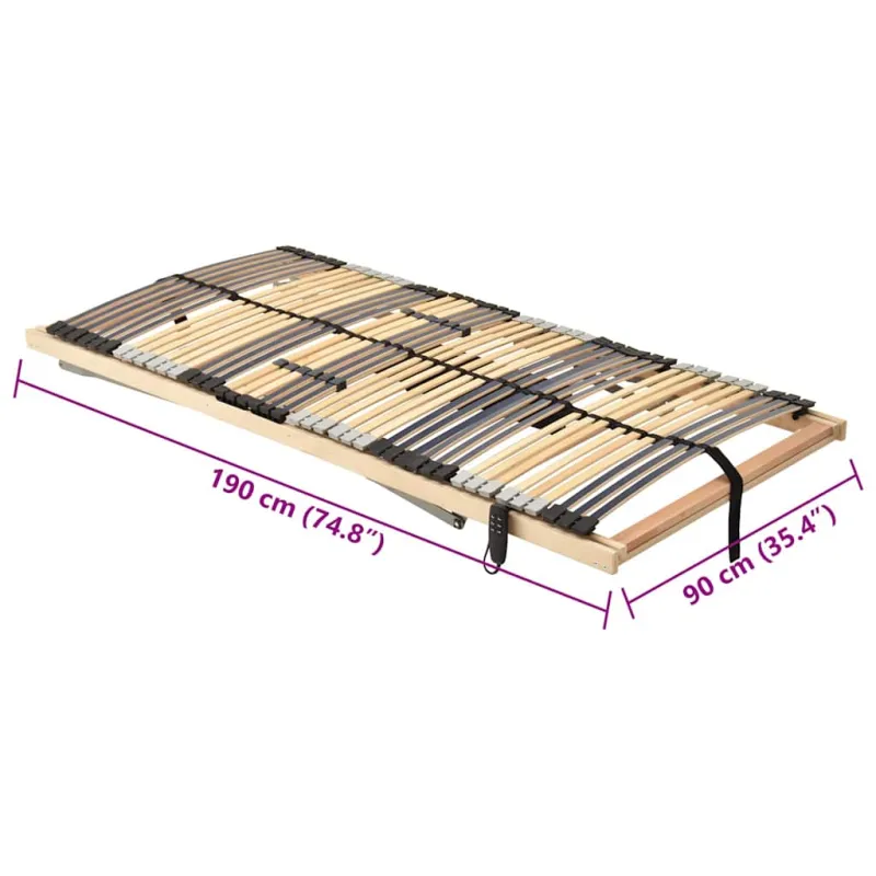 Lamelinis lovos pagrindas Ruda 90 x 190 cm Kietas bukas medis
