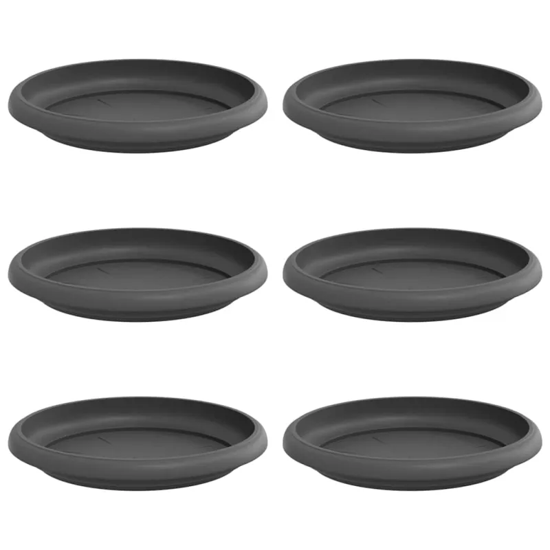 Apvalus gėlių padėklas 6 pcs Juoda Ø 14 x 2 cm Plastmasė