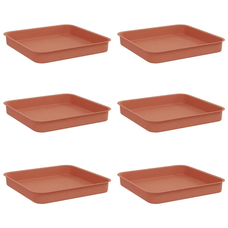 Kvadratinis gėlių padėklas 6 pcs Raudona plyta 15 x 15 x 2 cm