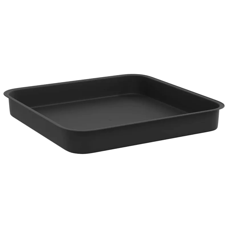 Kvadratinis gėlių padėklas 24 pcs Juoda 15 x 15 x 2 cm