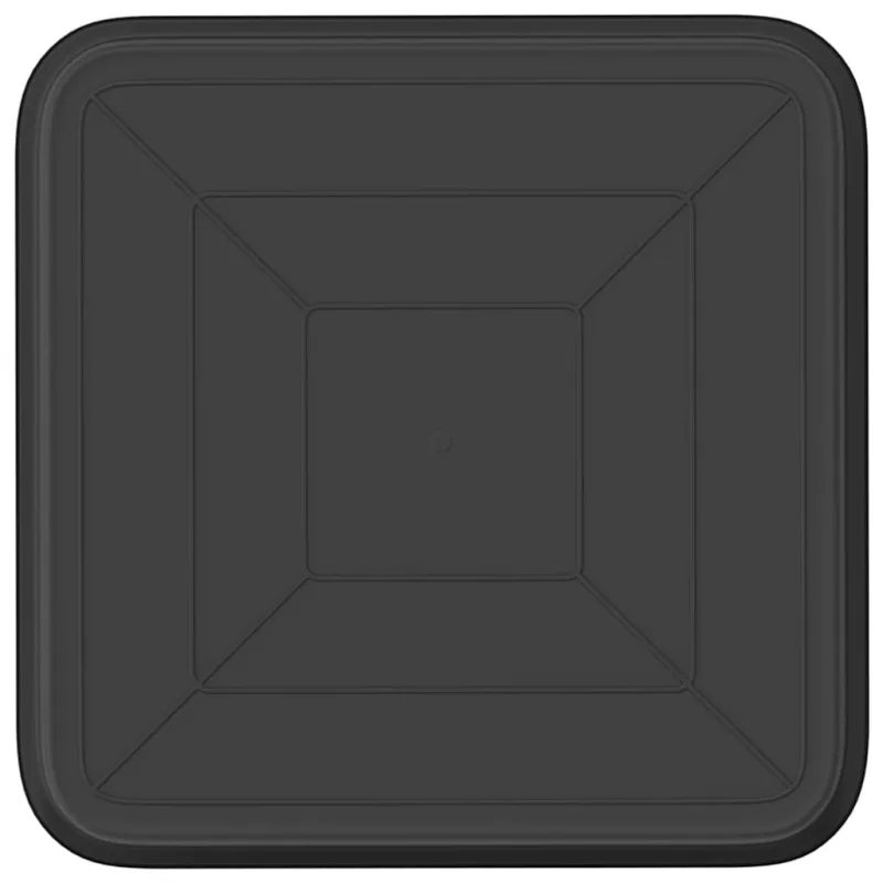 Kvadratinis gėlių padėklas 24 pcs Juoda 15 x 15 x 2 cm