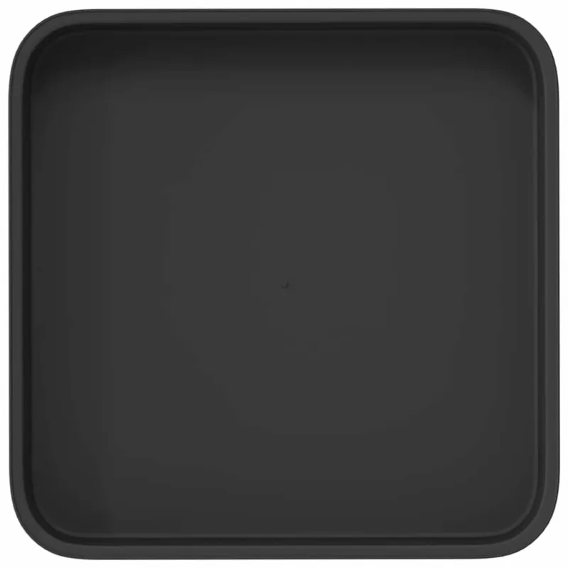 Kvadratinis gėlių padėklas 24 pcs Juoda 15 x 15 x 2 cm