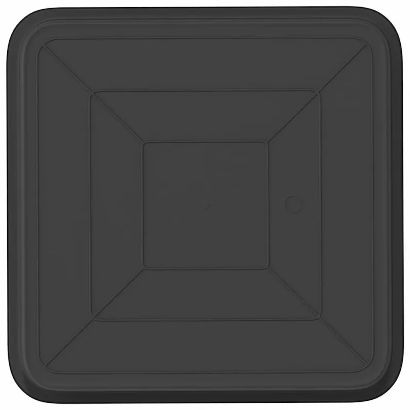 Kvadratinis gėlių padėklas 24 pcs Juoda 36 x 36 x 2.5 cm