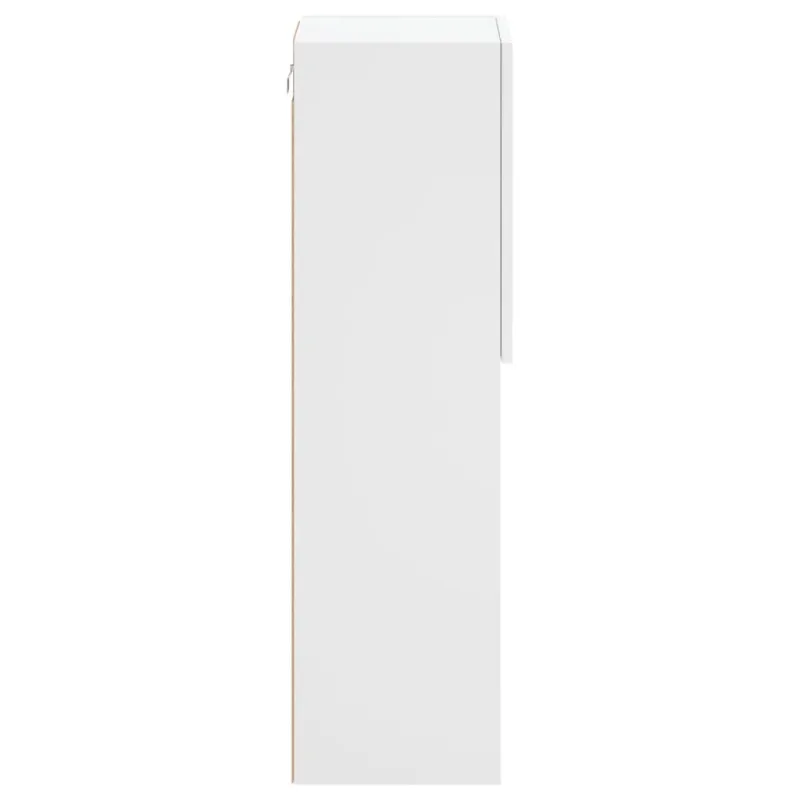 TV spintelės su LED lemputėmis, 2vnt., baltos, 30,5x30x102cm