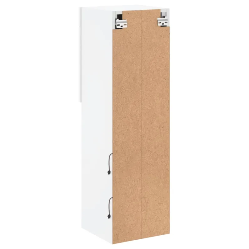 TV spintelės su LED lemputėmis, 2vnt., baltos, 30,5x30x102cm