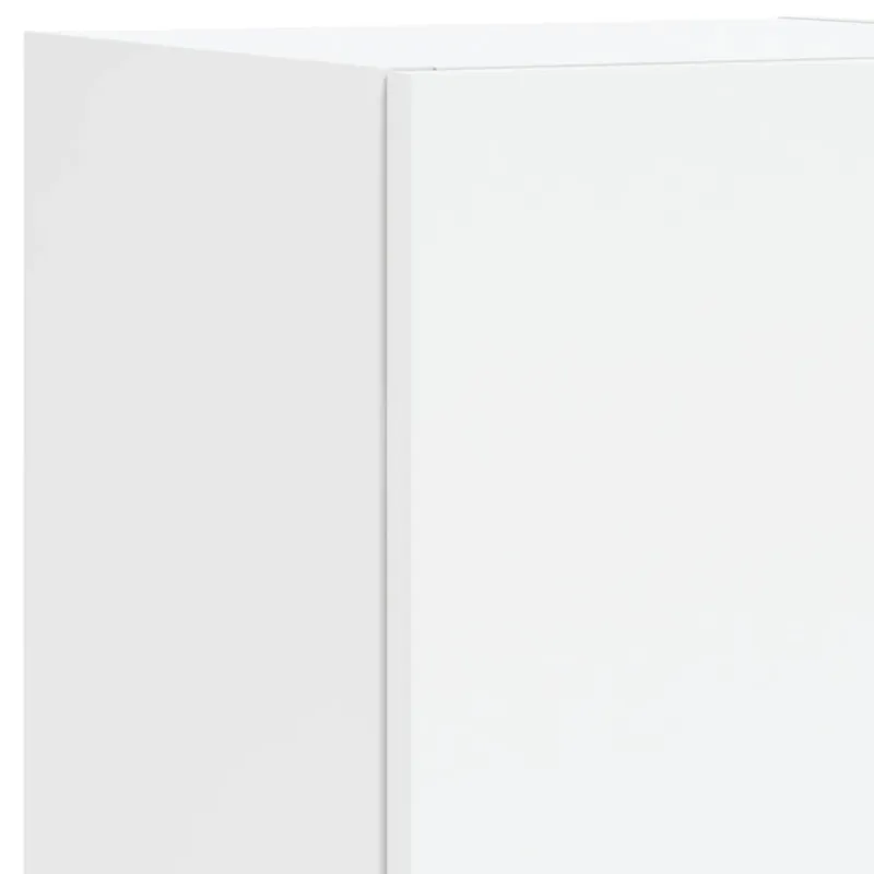 TV spintelės su LED lemputėmis, 2vnt., baltos, 30,5x30x102cm