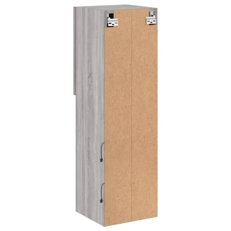 TV spintelės su LED, 2vnt., pilkos ąžuolo, 30,5x30x102cm