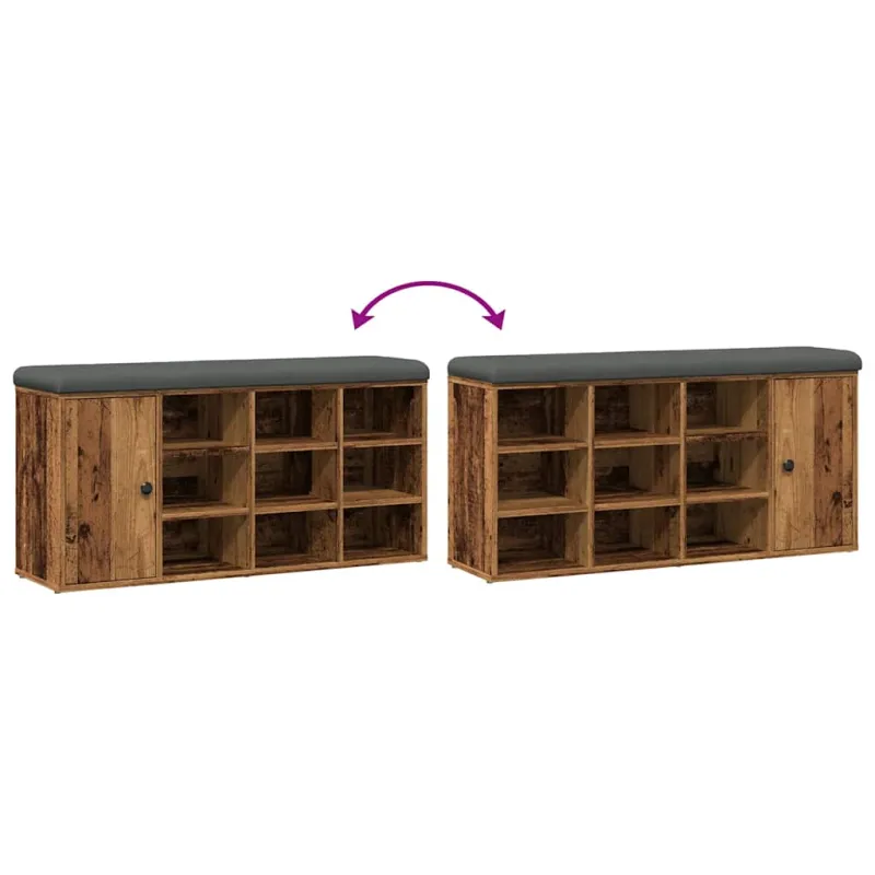 batų suoliukas Old Wood 102x32x50 cm Inžinierinė mediena