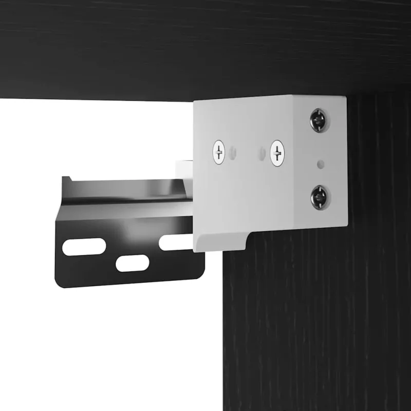 TV spintelių komplektas 2 pcs Juodas ąžuolas 30,5 x 30 x 102 cm