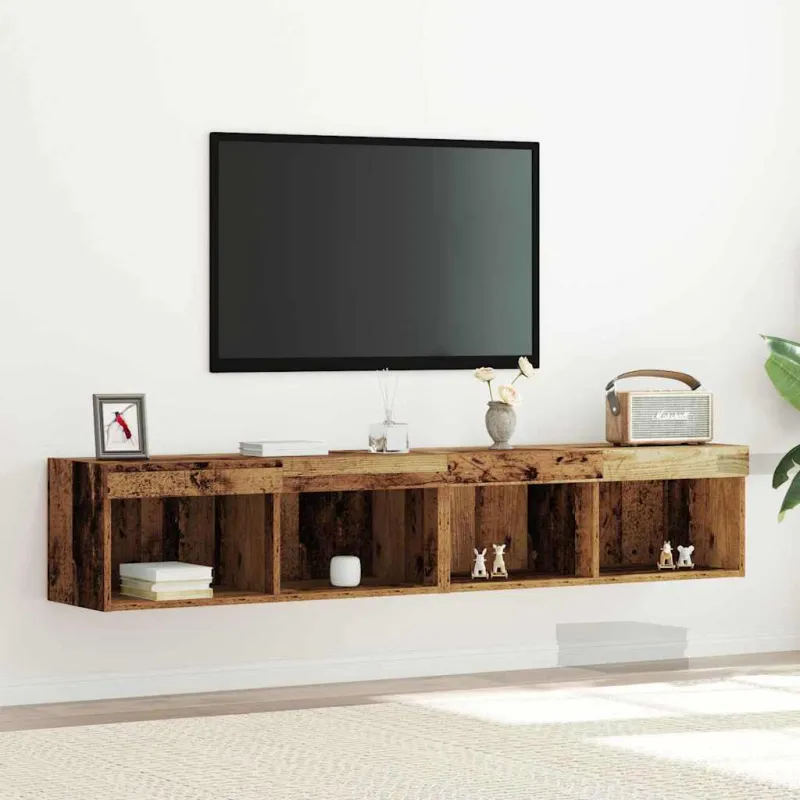 TV spintelių komplektas 2 pcs Sena mediena 80 x 30 x 30 cm
