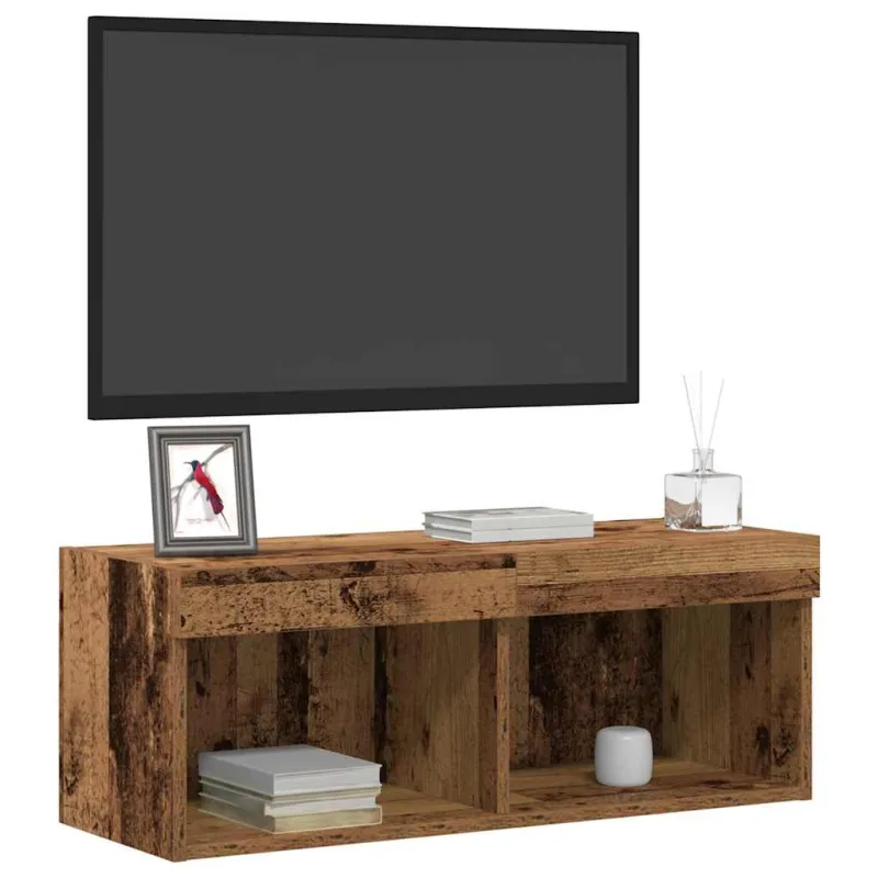 TV spintelių komplektas 2 pcs Sena mediena 80 x 30 x 30 cm
