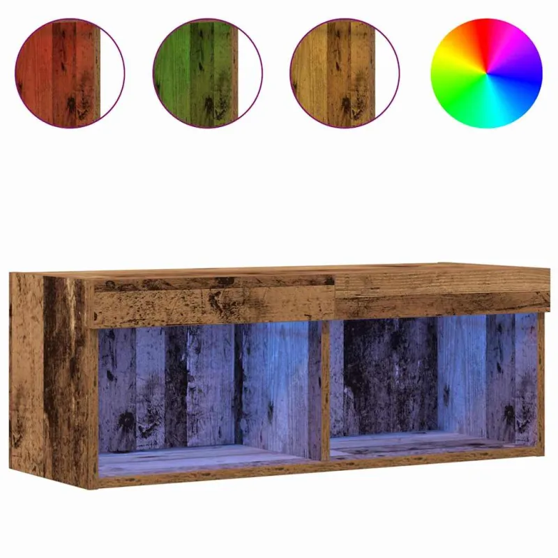 TV spintelių komplektas 2 pcs Sena mediena 80 x 30 x 30 cm