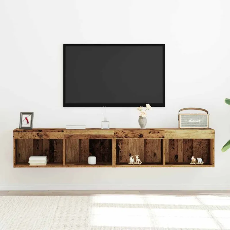 TV spintelių komplektas 2 pcs Sena mediena 80 x 30 x 30 cm