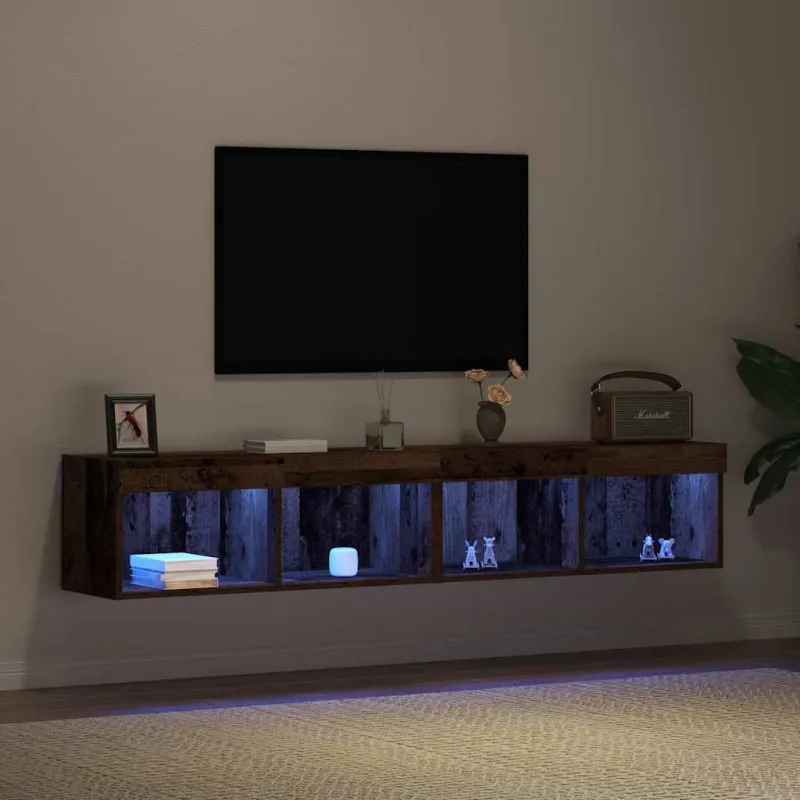 TV spintelių komplektas 2 pcs Sena mediena 80 x 30 x 30 cm