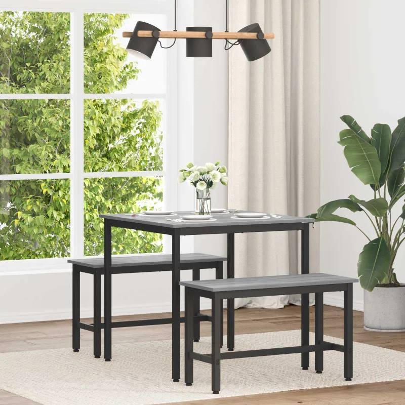 Valgomieji stalai 80 x 80 x 75 cm METALAS