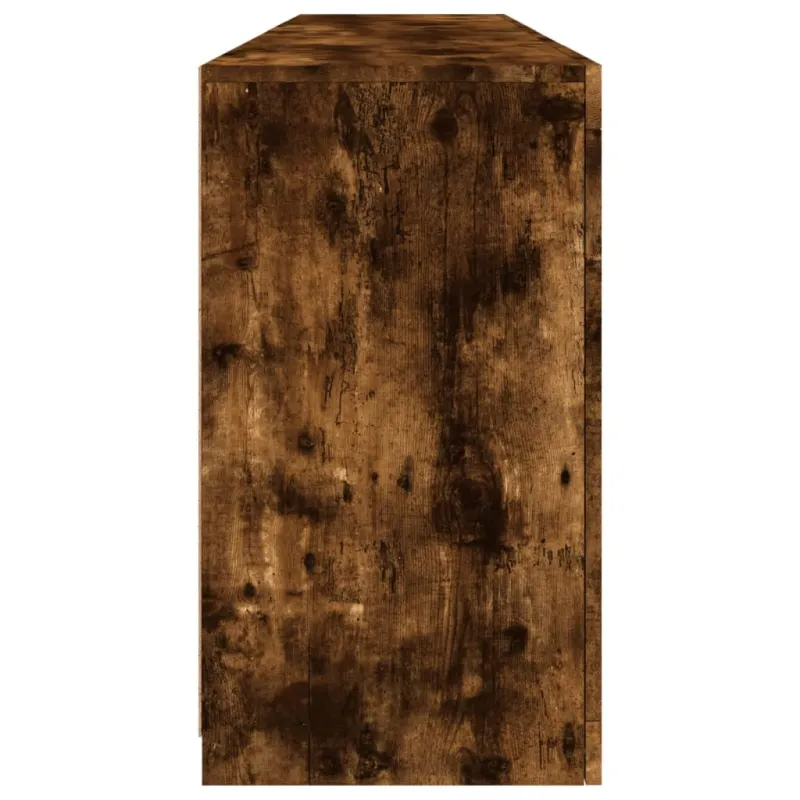 Šoninė spintelė su LED lemputėmis, dūminio ąžuolo, 164x37x67cm
