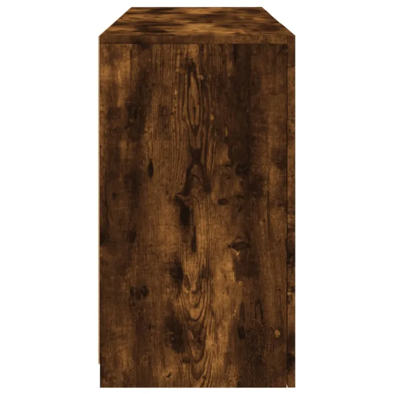 Šoninė spintelė su LED lemputėmis, dūminio ąžuolo, 123x37x67cm