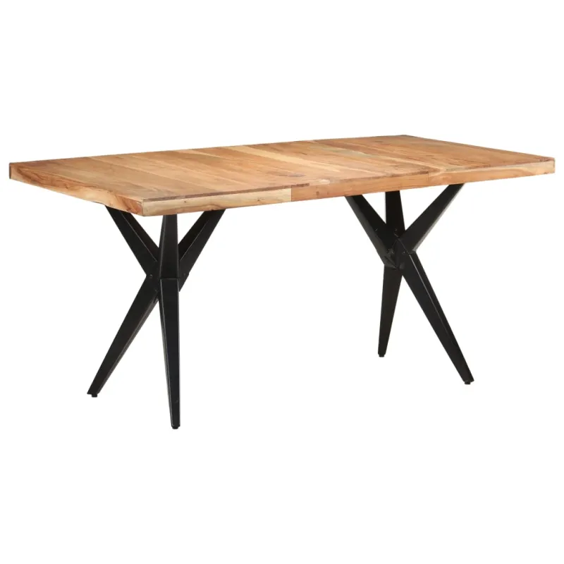 Valgomojo stalas, 160x80x76cm, akacijos medienos masyvas