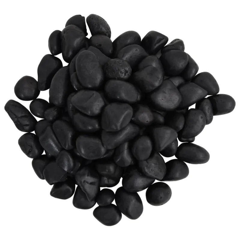 Poliruoti akmenukai, juodos spalvos, 10kg, 2–5cm