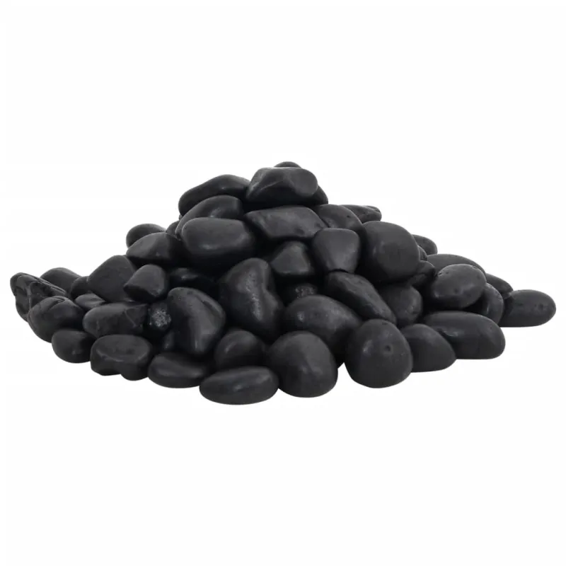Poliruoti akmenukai, juodos spalvos, 10kg, 2–5cm
