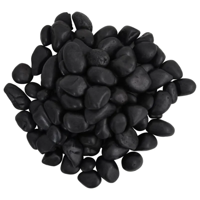 Poliruoti akmenukai, juodos spalvos, 10kg, 2–5cm