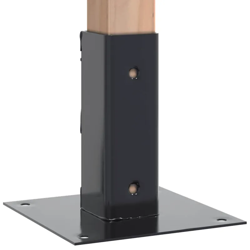 Stulpų pagrindai kvadratiniai, 4vnt., antracito sp., 46x46mm