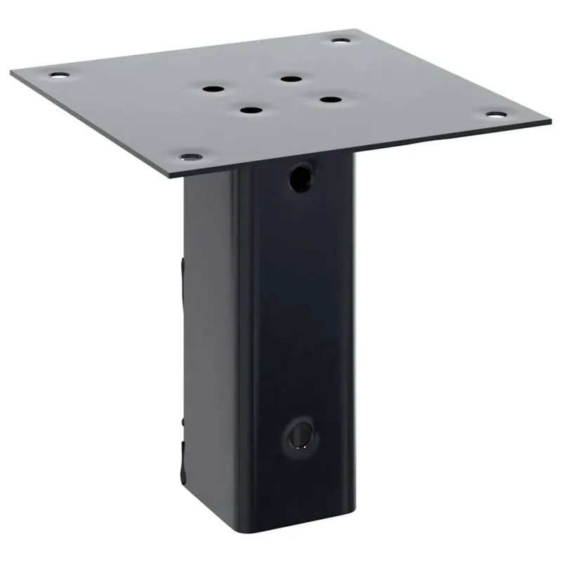 Stulpų pagrindai kvadratiniai, 12vnt., antracito sp., 46x46mm