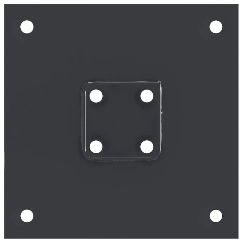 Stulpų pagrindai kvadratiniai, 12vnt., antracito sp., 46x46mm
