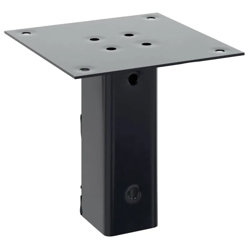 Stulpų pagrindai kvadratiniai, 4vnt., antracito sp., 51x51mm