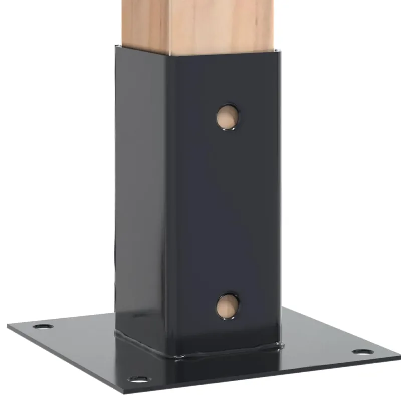 Stulpų pagrindai kvadratiniai, 12vnt., antracito sp., 61x61mm