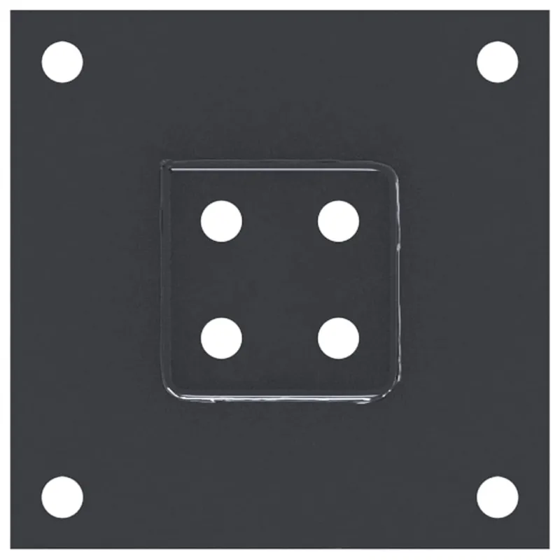 Stulpų pagrindai kvadratiniai, 12vnt., antracito sp., 61x61mm