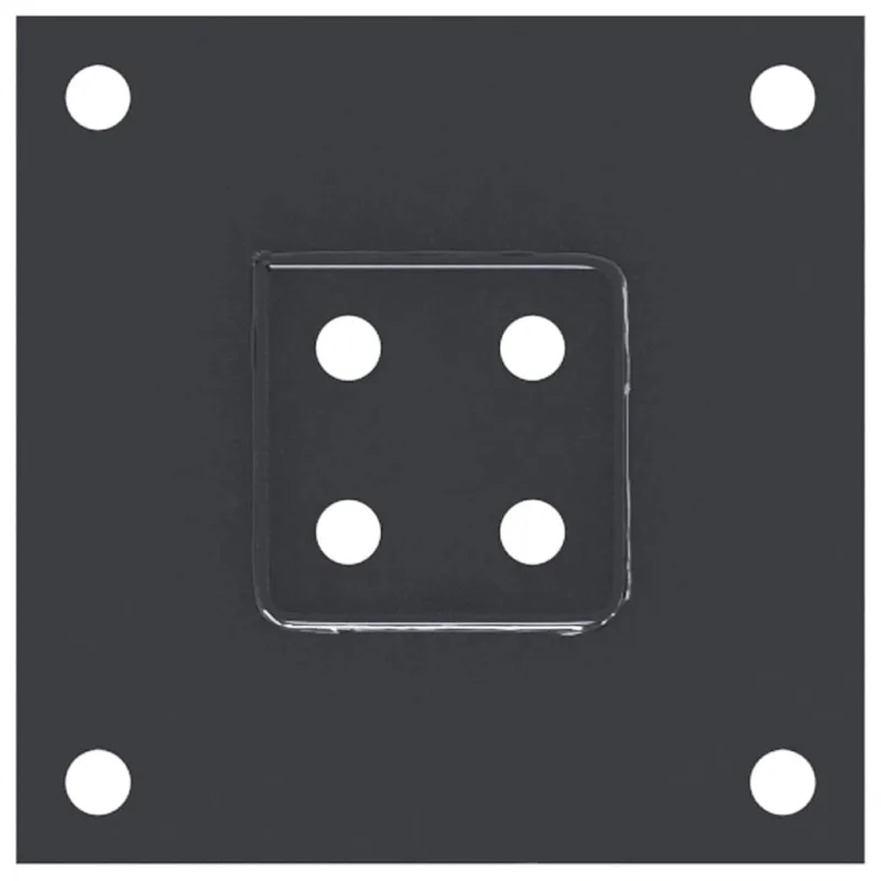 Stulpų pagrindai kvadratiniai, 4vnt., antracito sp., 71x71mm