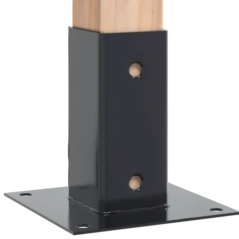 Stulpų pagrindai kvadratiniai, 12vnt., antracito sp., 71x71mm