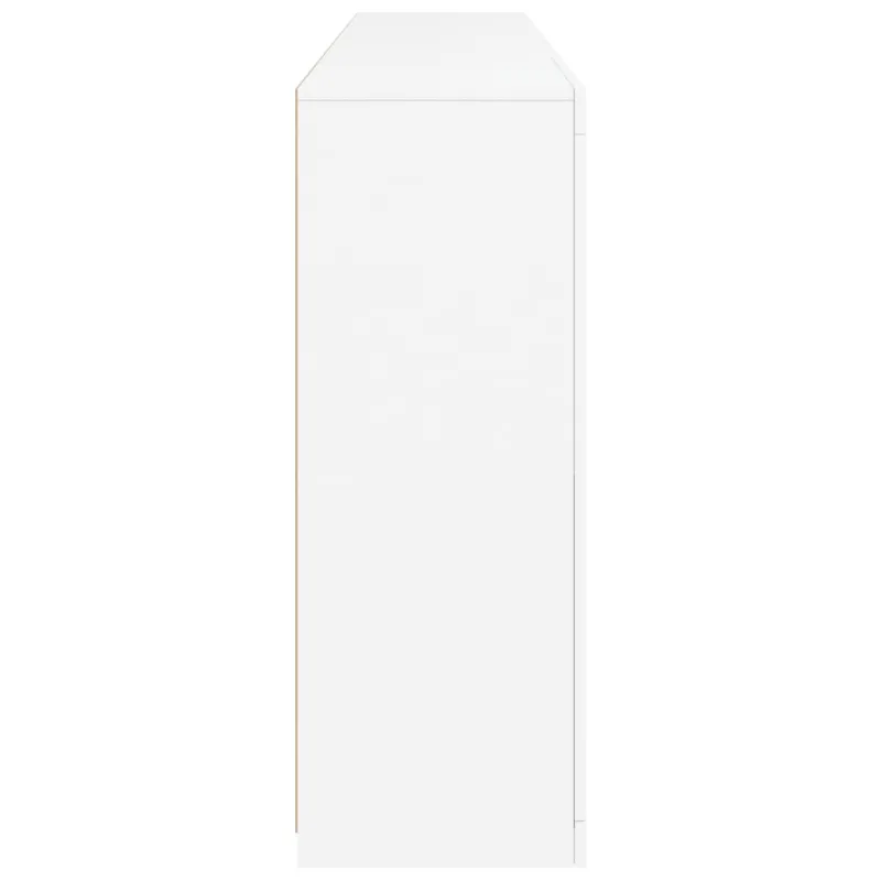 Šoninė spintelė su LED lemputėmis, baltos spalvos, 202x37x100cm