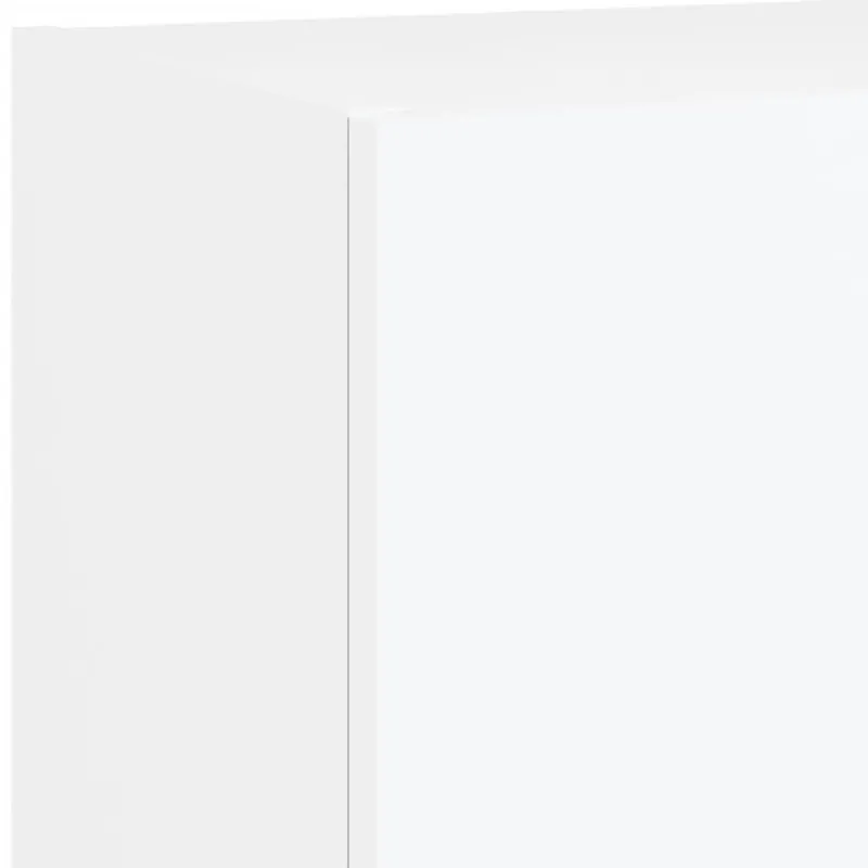 Sieninė TV sekcija su LED, 5 dalių, balta, apdirbta mediena