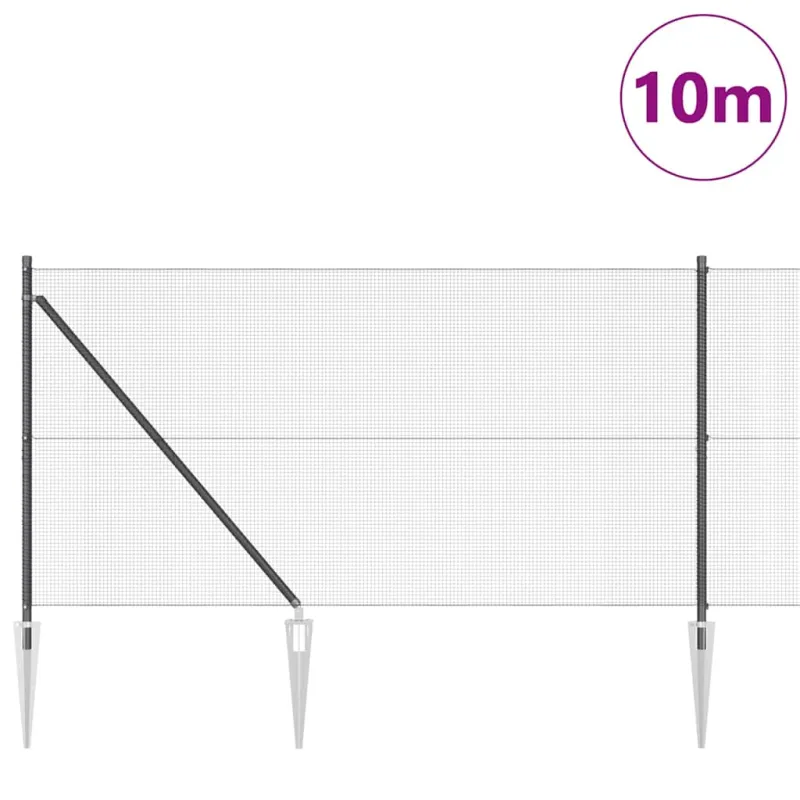 Suvirintas vielinis tvoras su smailiais galais 10 x 1 m (P x A)