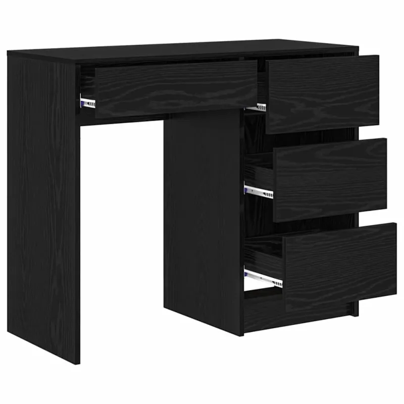 Stalas Juodas ąžuolas 90 x 37.5 x 75 cm Apdirbta mediena