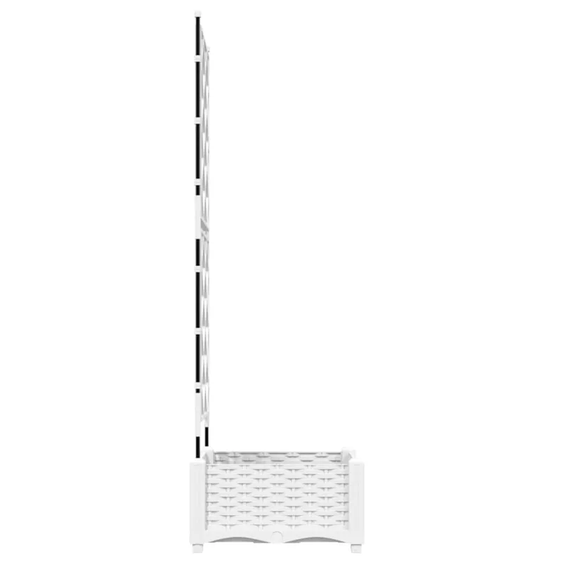 Sodo vazonas Baltas 40 x 40 x 125,5 cm Plastmasė
