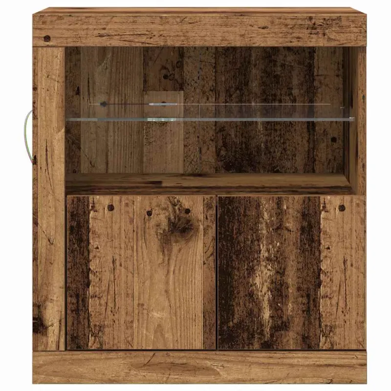 LED Bufetas Ruda 60,5 x 37 x 67 cm Apdirbta mediena