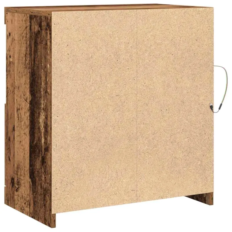 LED Bufetas Ruda 60,5 x 37 x 67 cm Apdirbta mediena