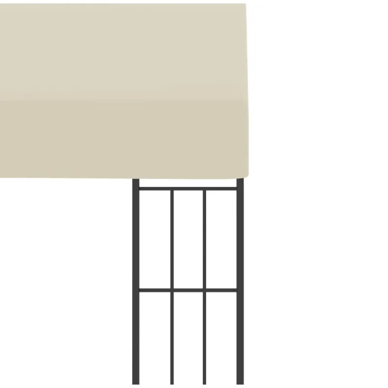 Prie sienos montuojama pavėsinė, kreminė, 3x3m, audinys