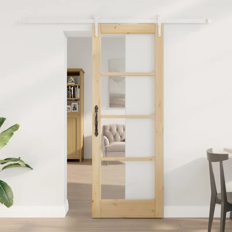 Slankios Durys Ruda 73.5 x 198.5 cm Medis ir metalas