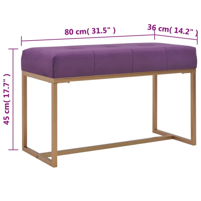 Suoliukas, 80cm, violetinis, aksomas